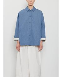 Apuntob - Dense Cotton Linen Mac Jacket - Lyst