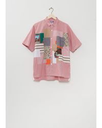 Junya Watanabe - Cotton Nylon Check Patchwork Mix Shirt - Lyst
