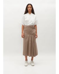Y's Yohji Yamamoto - Pleated Wrap Skirt - Lyst