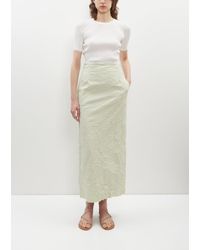 AURALEE - Wrinkled Washed Finx Twill Skirt - Lyst