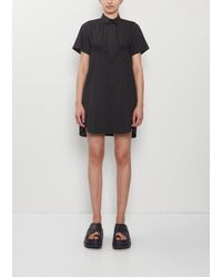 Sacai - Lace Detail Poplin Dress - Lyst