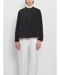 Apuntob - Crinkle Cotton Tech Poplin Ruffle Trim Jacket - Lyst