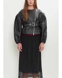Simone Rocha - Sculpted Belt Detail Biker Jacket - Lyst