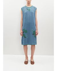 Antipast - Flower Motif Knit Dress - Blue - Lyst