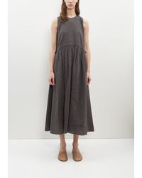Apuntob - Linen Cotton Sleeveless Long Dress - Lyst