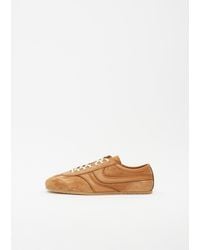 Dries Van Noten - Suede And Leather Trainer - Lyst