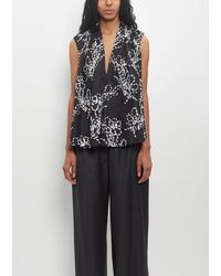 Loulou de Saison - Silk Asel V-neck Sleeveless Top - Lyst