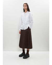 Margaret Howell - Button Through Collarless Shirt - Lyst