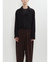 Y's Yohji Yamamoto - Wool Cotton Cropped Blouson - Lyst