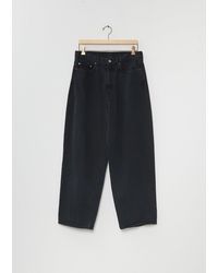 A.PRESSE - Black Washed Wide Denim Pants - Lyst
