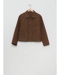 AURALEE - Organic Cotton Heavy Twill Short Work Jacket - Lyst