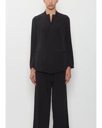 Y's Yohji Yamamoto - Crepe Stand Collar Jacket - Lyst