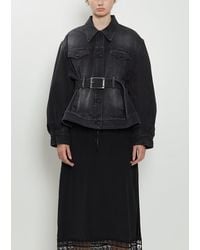 Simone Rocha - Belt Detail Sculpted Denim Jacket - Lyst