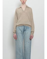 AURALEE - Cashmere Silk Knit Skipper Polo - Lyst