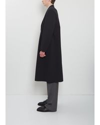 AURALEE Hard Twist Wool Twill Soutien Collar Coat in Natural | Lyst