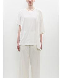 Y's Yohji Yamamoto - Stretch Jersey Asymmetrical Drop Top - Lyst
