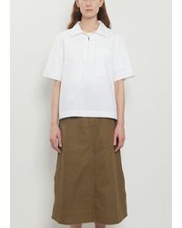 MHL by Margaret Howell - Half-zip Cotton Shirt - Lyst