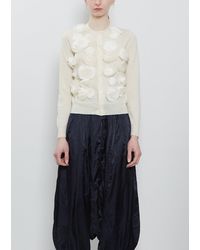 Comme des Garçons - Flower Appliques Wool Cardigan - Lyst