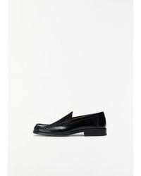 Lemaire - Shiny Finish Leather Loafer - Lyst