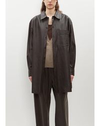 Lemaire - Leather Overshirt - Lyst