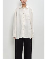 The Row - Linen Nesson Shirt - Lyst