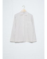 Tekla Unisex Sleepwear Poplin Shirt - White