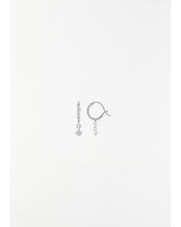Raphaele Canot - Set Free Wg Diamonds Duo Mini Hoops 0.70 Cts - Lyst