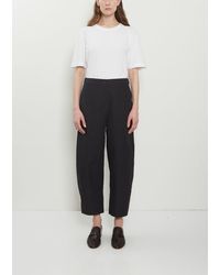 MHL by Margaret Howell - Barrel Leg Cotton Linen Trousers - Lyst