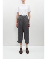 Y's Yohji Yamamoto - Flax Linen Tapered Pants - Lyst
