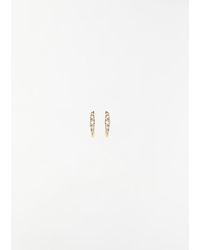 Ileana Makri - Diamond Rivulet Medium Oval Hoops - Lyst