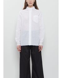 Meta Campania Collective - Pablo Unlined Flower Lace Cotton Shirt - Lyst