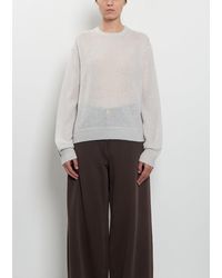 6397 - Sheer Crew Neck Alpaca Sweater - Lyst