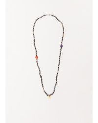 Ileana Makri - Black Agate Stripe Beaded Necklace 125 75cm - Lyst