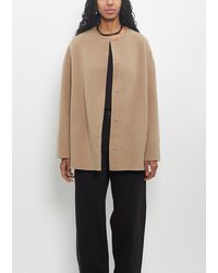 Loulou de Saison - Wool Cashmere Gio Round Neck Short Coat - Lyst