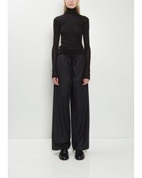 AURALEE - Wool Flannel Drawstring Pants - Lyst