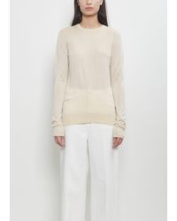 TOTEME - Fine Silk Crew-neck Knit - Lyst