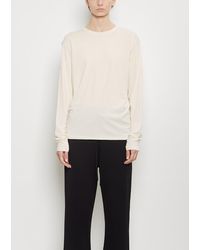 Lauren Manoogian - Cotton Linen Bias Long Sleeve Tee - Lyst