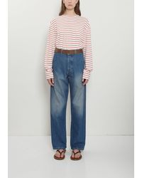 Plan C - Belt Denim Trousers - Lyst