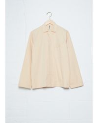 Tekla Unisex Sleepwear Poplin Shirt - Natural