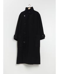 Lemaire - Wrap Wool Coat - Lyst