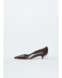 The Row - Liisa Leather Kitten Three Heel - Lyst