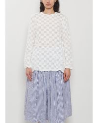 Comme des Garçons - Raschel Check Lace Top - Lyst