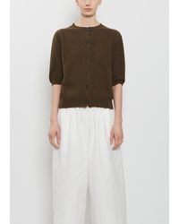 Margaret Howell - Short Sleeve Cashmere Cotton Cardigan - Lyst