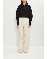 Lemaire - Cotton Denim Large Pants - Lyst