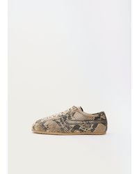 Dries Van Noten - Snake Effect Leather Trainer - Lyst