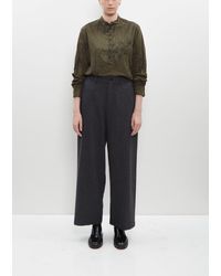 Pas De Calais - Eco Wool Flannel Wide Pants - Lyst