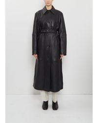 TOTEME - Belted Leather Coat - Lyst