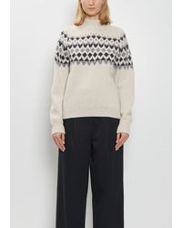 Margaret Howell - High Neck Fairisle Sweater - Lyst