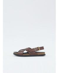 The Row - Buckle Leather Sandal - Lyst