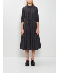 Apuntob - Cotton Tartan Belted Pleated Dress - Lyst